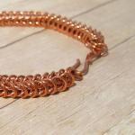 Chain Mail Bracelet, Copper Box Chain Unisex Chain..