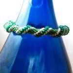 Bead Crochet Bangle Bracelet, Dark Green, Light..