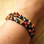 Multi Color Boho Style Crochet Wrap Bracelet,..