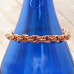 Double Spiral Chain Mail Bracelet, Copper Chain..